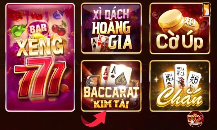 Biểu tượng game Baccarat Kim Tài Zowin