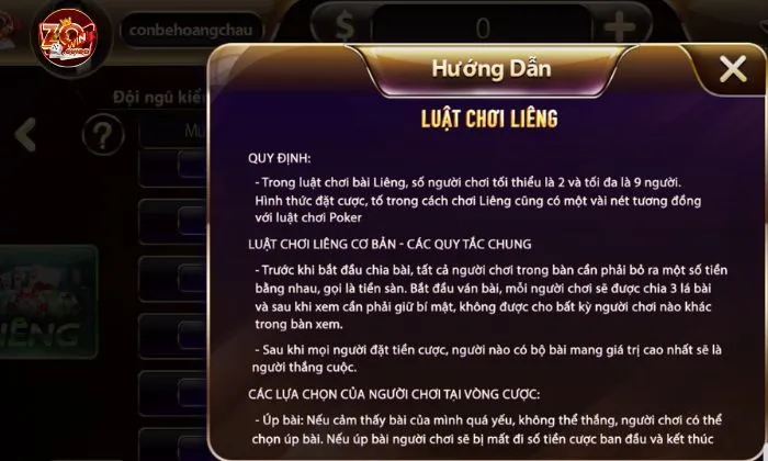 Liêng Zowin Luật chơi bài Liêng tương đối đơn giản