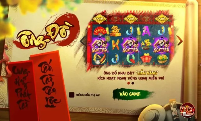 ông đồ Zowin Nổ hũ ông đồ Zowin đang là tựa game hot tại cổng game Zowin