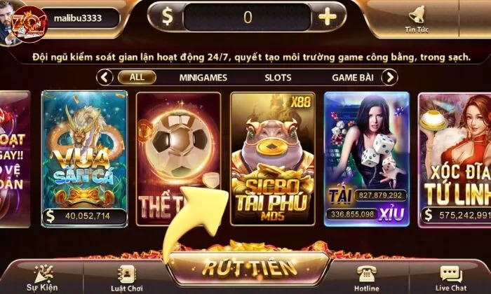 Sicbo tài phú Zowin Chọn sảnh game Sicbo tài phú Zowin