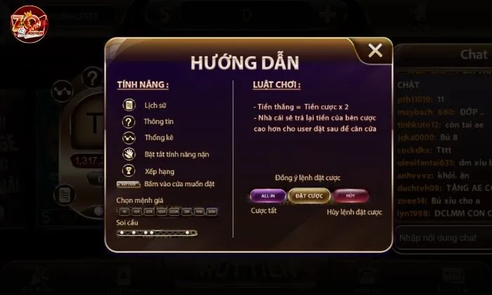 tài xỉu zowin Luật chơi cơ bản khi tham gia tài xỉu Zowin