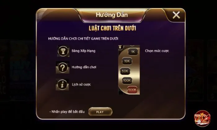 trên dưới Zowin Game trên dưới Zowin sở hữu luật chơi cực kỳ đơn giản