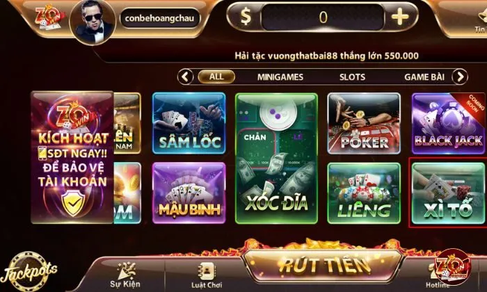 Xì tố Zowin Xì tố Zowin game trực tuyến đổi thưởng chất lượng